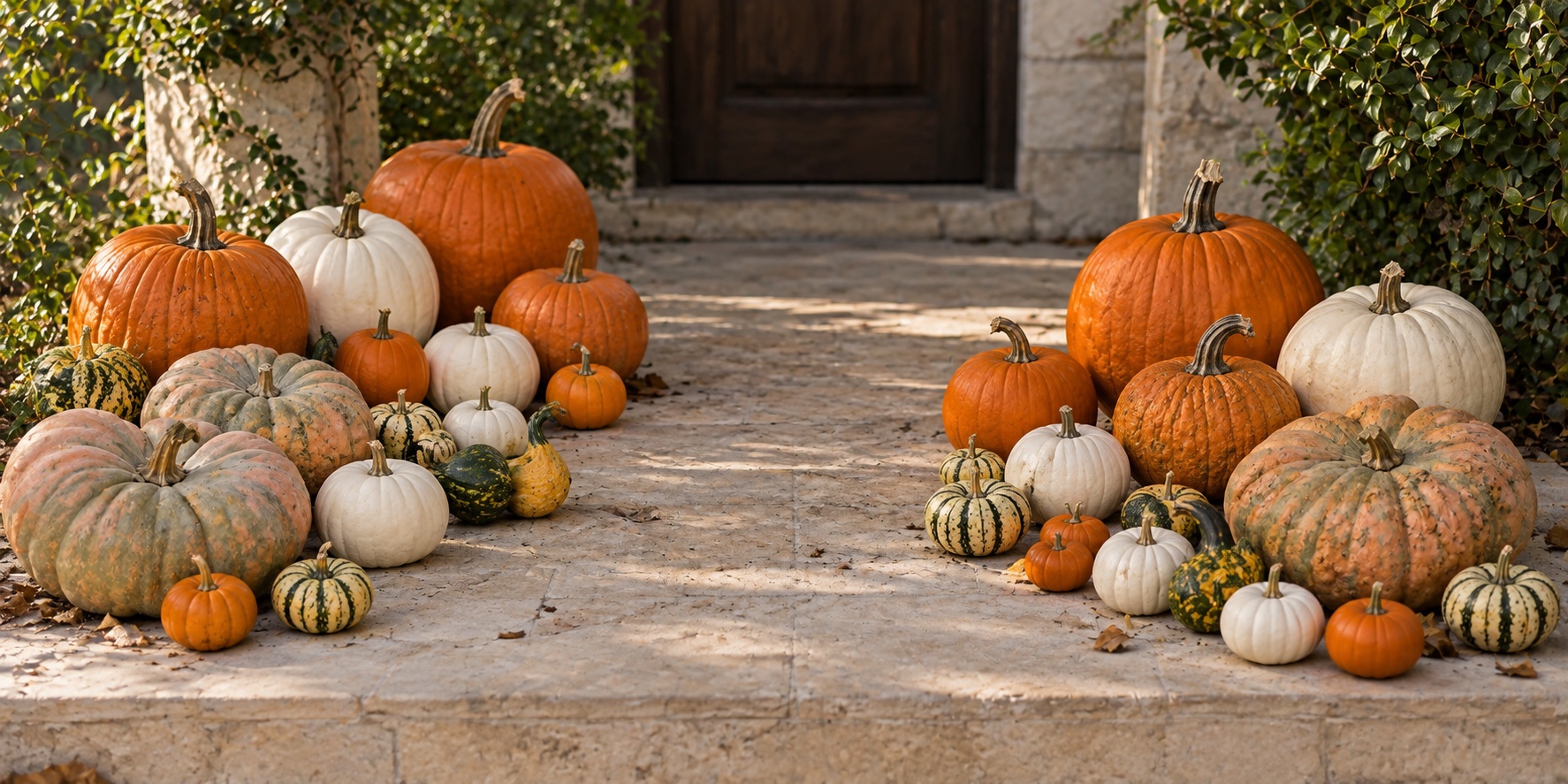 Block Star pumpkin display